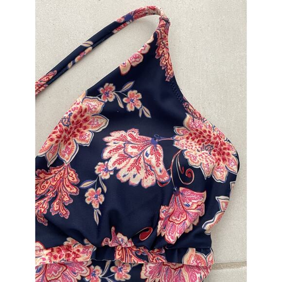 Old Navy Swim One Piece Swimsuit Floral Print Padded Swimwear - Picture 2 of 10